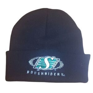Vintage Saskatchewan Roughriders CFL Beanie Black One Size